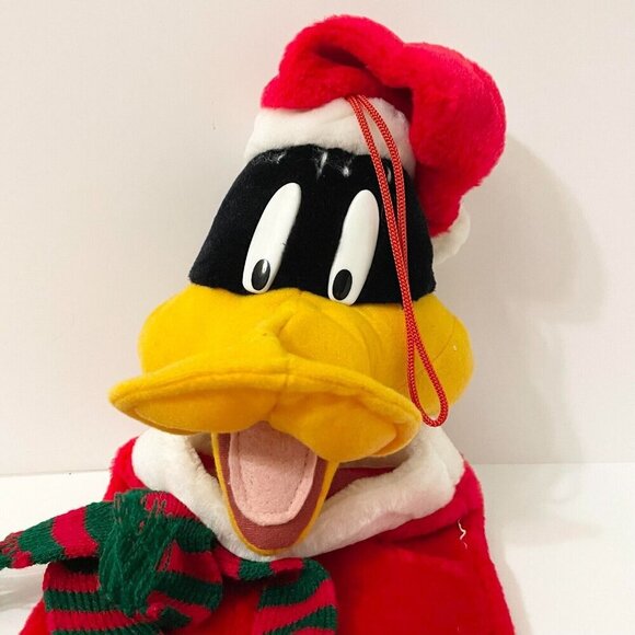 Vintage 3D Looney Tunes Daffy Duck Plush Christmas Stocking - Picture 16 of 16